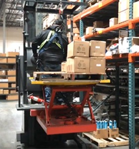 Does Not Interfere with the Operation of the Order Picking Lift
