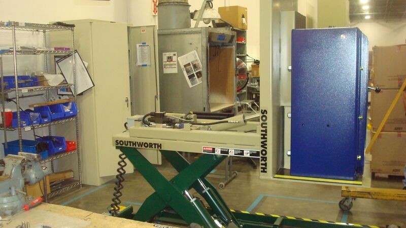 Hydraulic Lift and Tilt Table with Custom Tilt Top / Platen