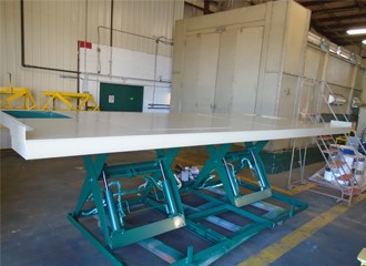 Tandem Lift Table in Double Wide Configuration with Custom Platform