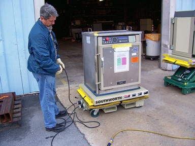 Hydraulic Lift Table with portability kit and fork channels