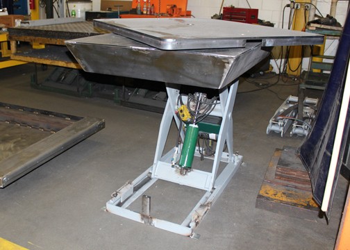 Stainless Steel Lift Table Platform with Turntable Top