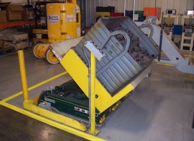 Container Tilter with Metal Basket
