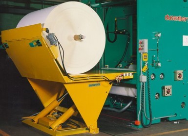 Roll Handling Tilt Down Table / Downender - Raised