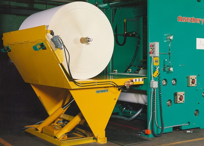 Roll Handling Tilt Down Table / Downender - Raised