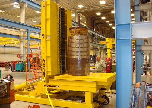 Load Upender with Conveyor Platform