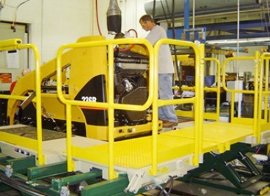 Worker Platform Lift for Equipment Assembly