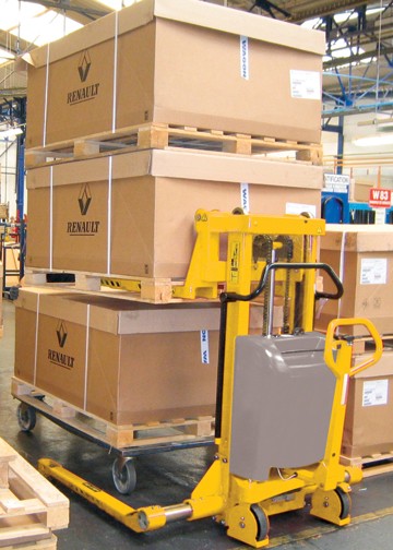 Low Mast Stacker with Powered Lift