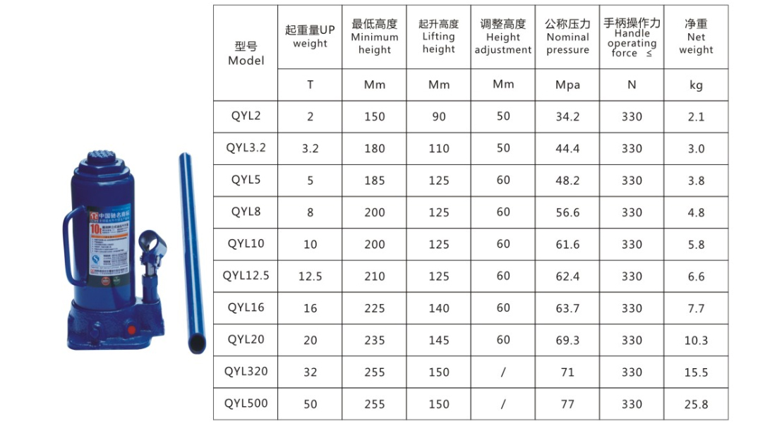 QYL立式油壓千斤頂