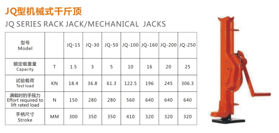 JQ型机械式千斤顶