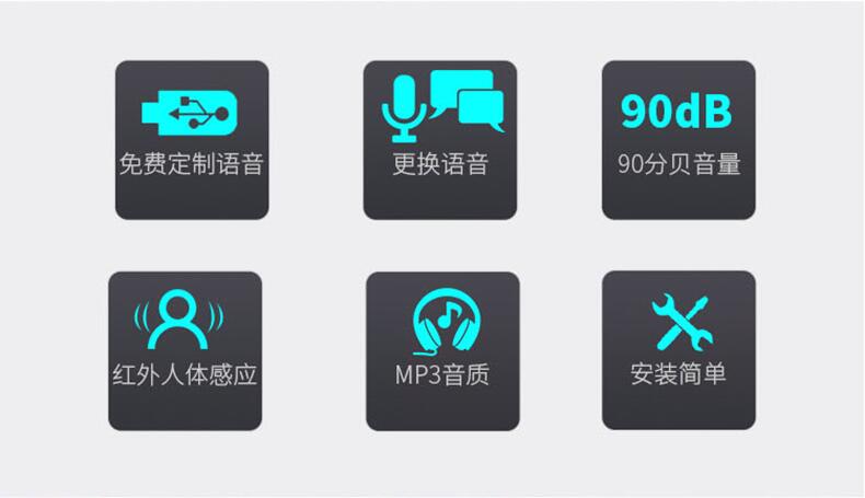 双向识别人体感应语音提示器