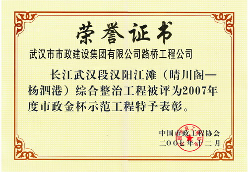 2007年度市政金杯示范工程