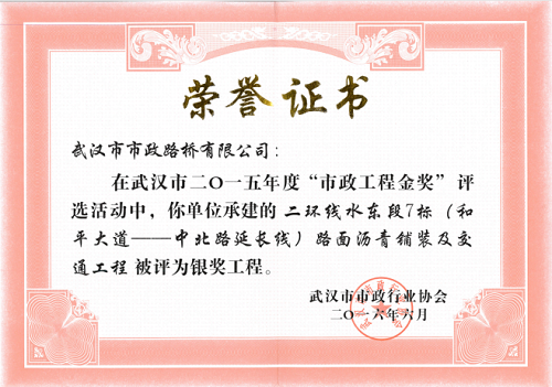 2015年度銀獎(jiǎng)工程