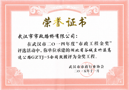 2014年度金獎(jiǎng)工程