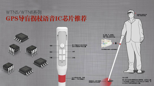 GPS导盲拐杖语音ic芯片方案推荐 GPS导盲拐杖语音ic芯片方案推荐