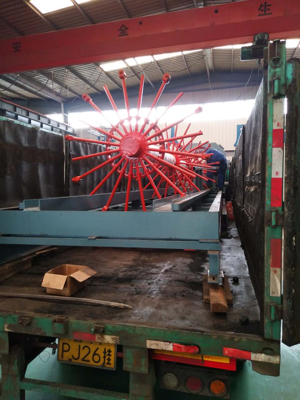 FH1500數(shù)控鋼筋籠滾焊機成功出廠并順利抵達陜西省榆林市《原創(chuàng)》