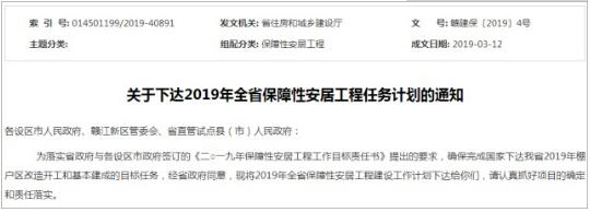 江西：2019年抚州市棚户区改造计划