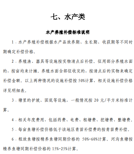 上海市征地青苗补偿标准（2017）