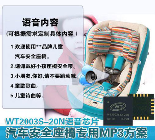 儿童汽车安全座椅语音提示ic芯片推荐 儿童汽车安全座椅语音提示ic芯片推荐