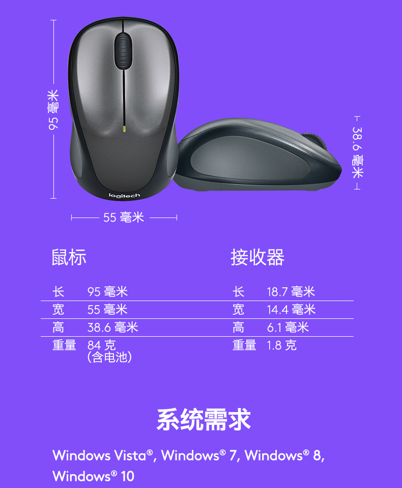 罗技M235无线鼠标