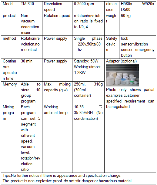 SMIDA TM-310 non vacuum deaeration mixer