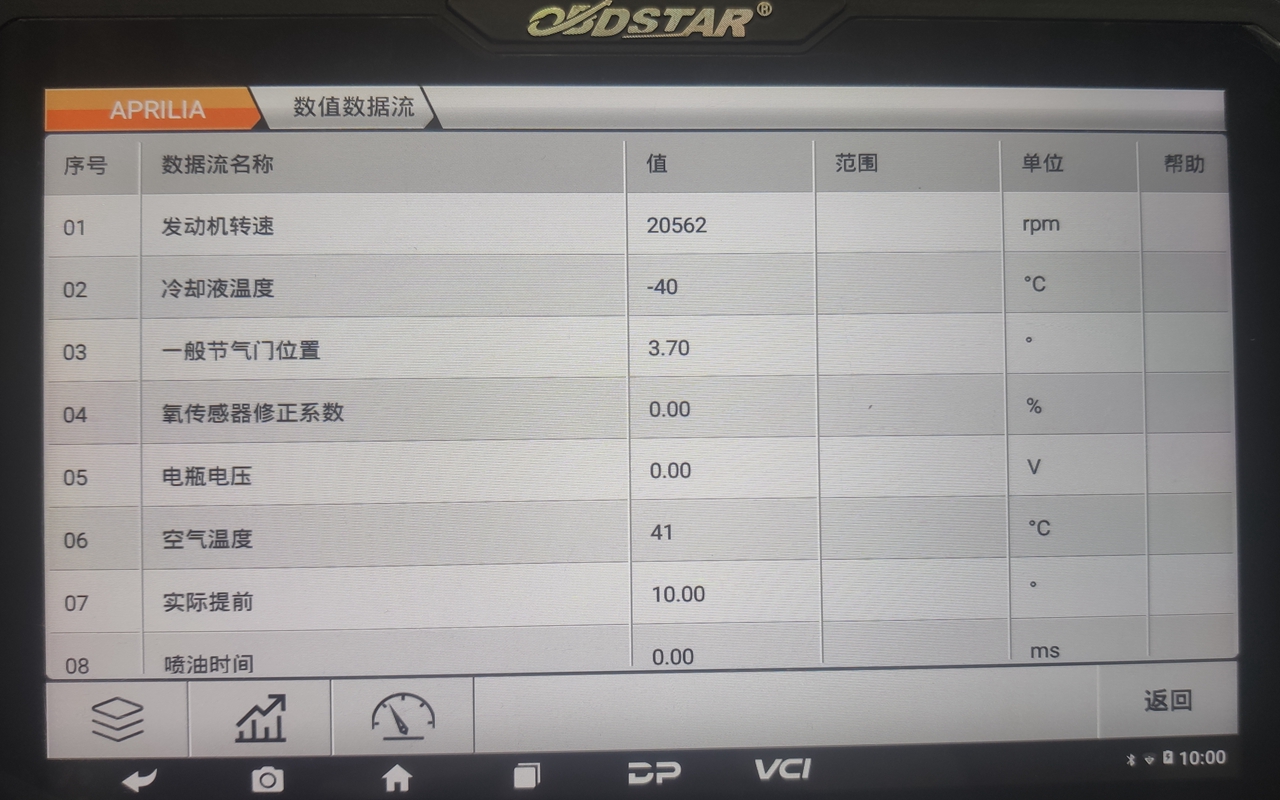 【摩托车技术通报】APRILIA OBD故障显示关闭方法
