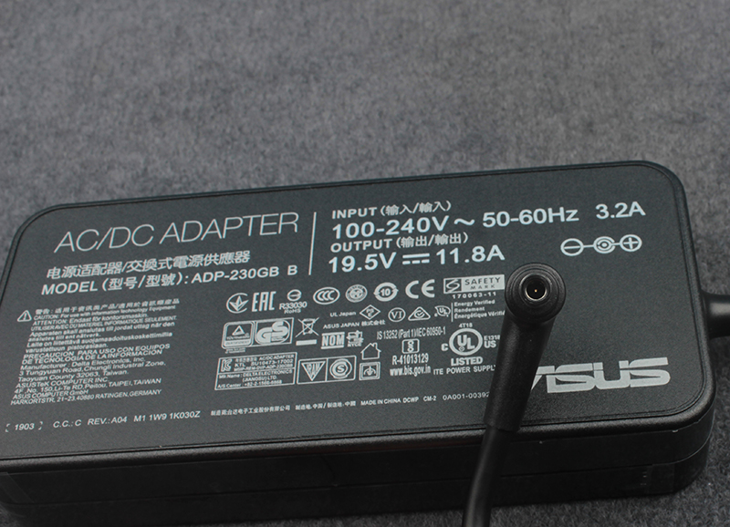 华硕19.5V11.8A游戏本电源（6.0*3.7针）飞行堡垒电源