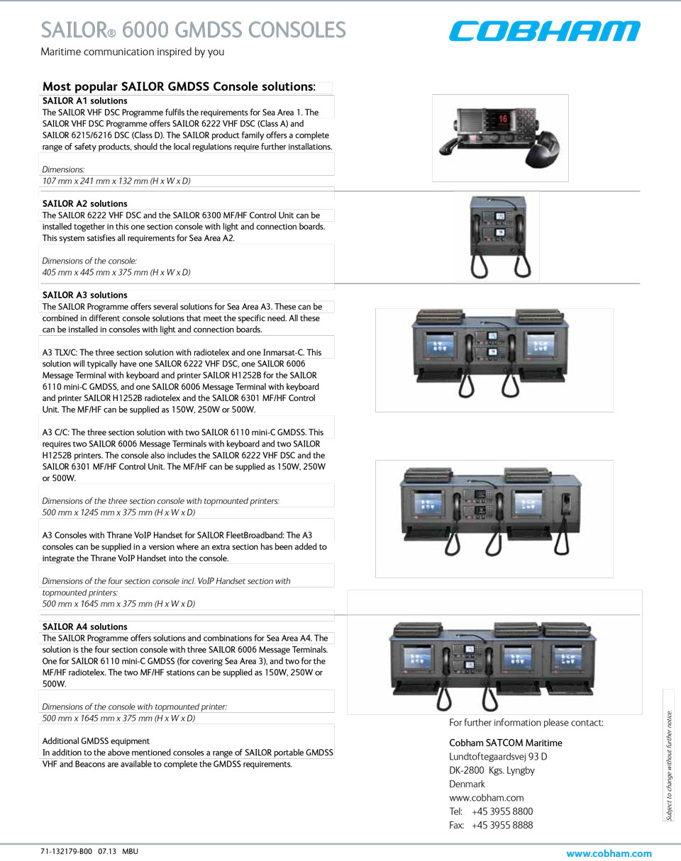 01 SAILOR 6000 GMDSS Console