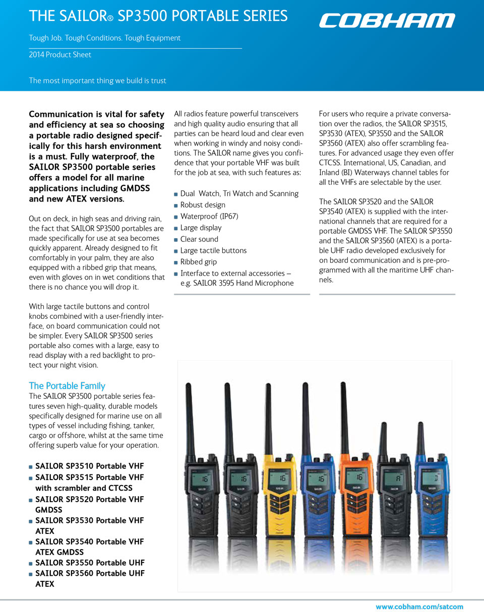 SAILOR SP35XX PORTABLE RADIO