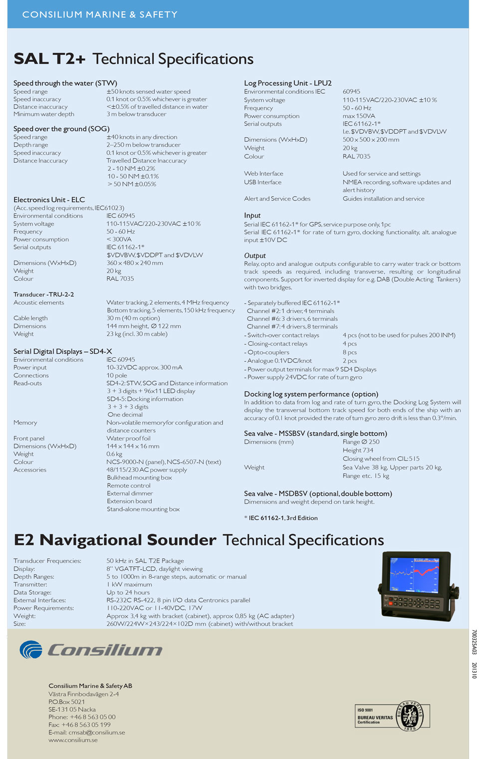 Consilium SPEED LOG & ECHO SOUNDER COMBINE