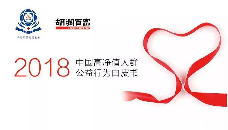 胡润研究院携手余彭年慈善基金会联合发布《2018中国高净值人群公益行为白皮书》