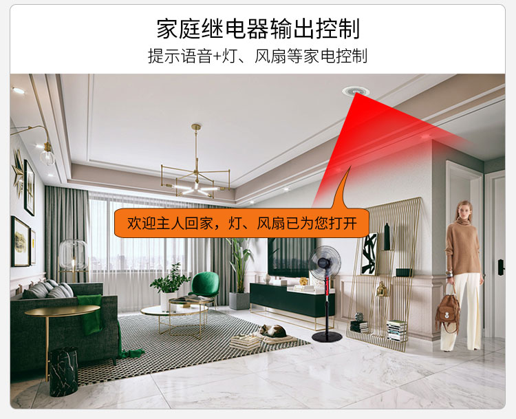 吸顶红外人体感应语音提示器