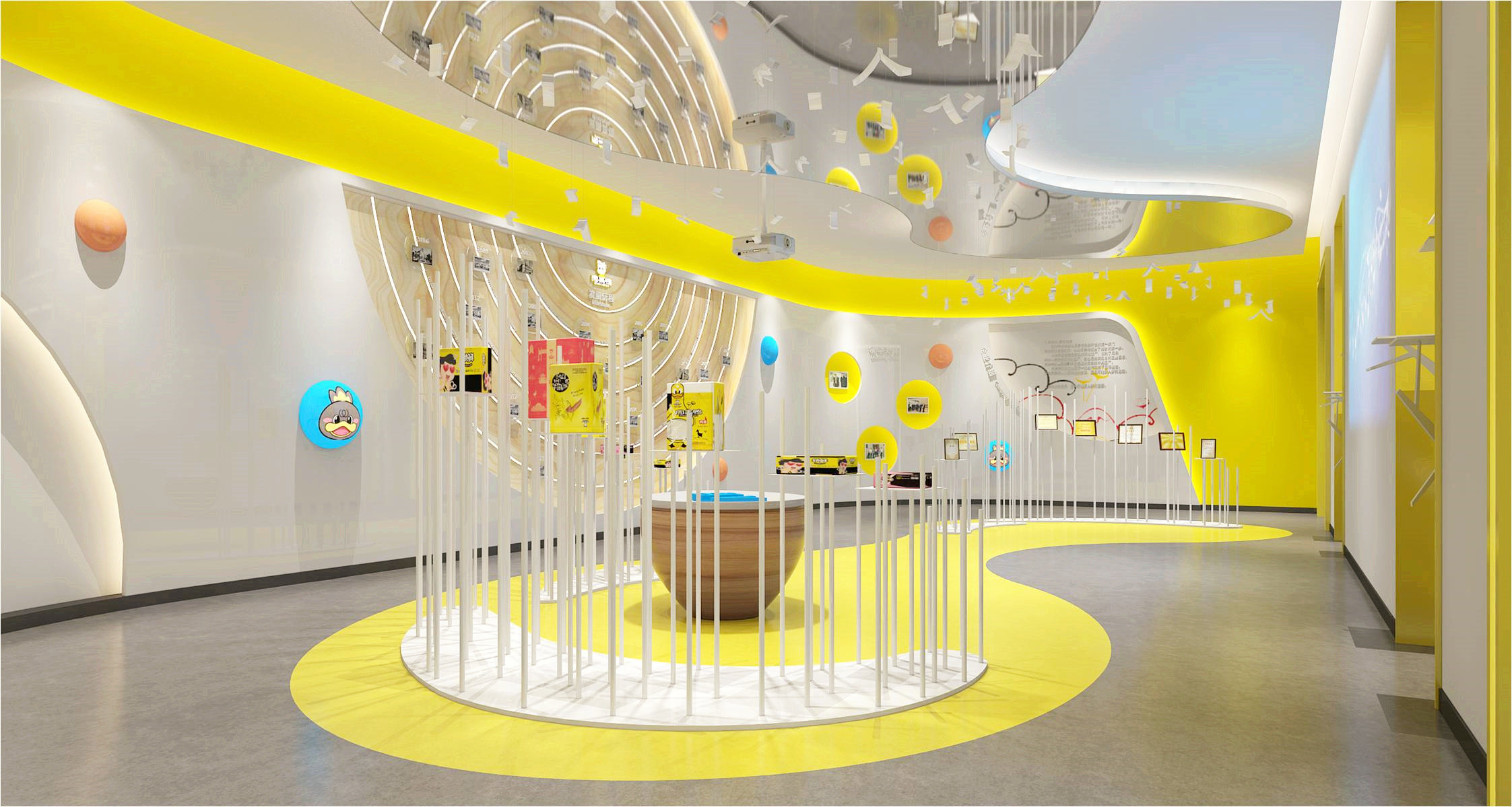 河北周黑鸭工业园展厅、参观通道、背景墙、厂碑 河北周黑鸭工业园展厅、参观通道、背景墙、厂碑