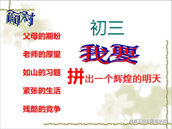 成都王府主题教育与在线学习进行时 致敬只争朝夕的你们|初中篇