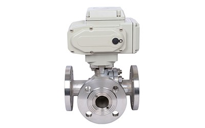 OSAQ944、45電動法蘭式三通L/T型球閥