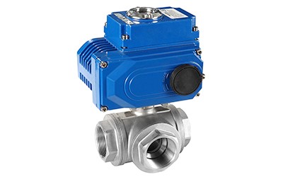 OSAQ914、15電動螺紋式三通L/T型球閥