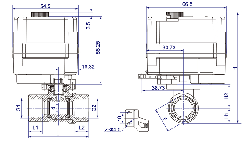 OSAWQ911系列微型電動球閥