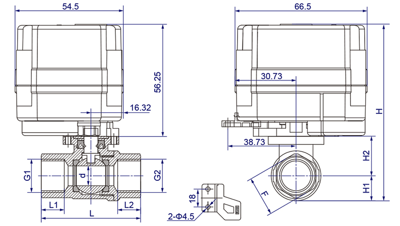 OSAWQ911系列微型電動球閥