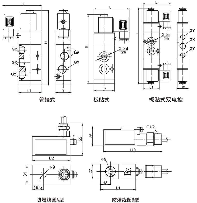 OSASE/DE-25系列二位五通换向电磁阀