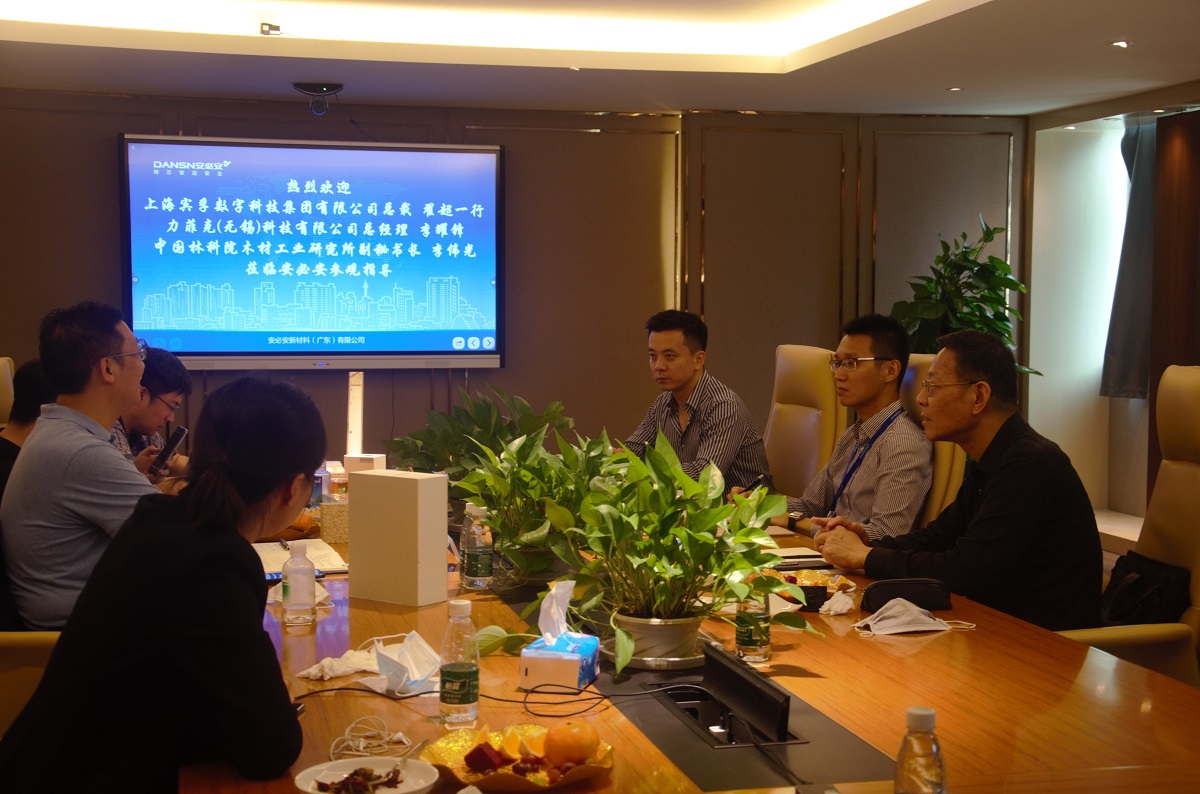 宾孚集团、中国林科院木材工业研究所和力菲克一行领导莅临安必安参观考察