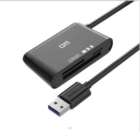 DM CR021-USB3.0读卡器（TF+CF+SD）