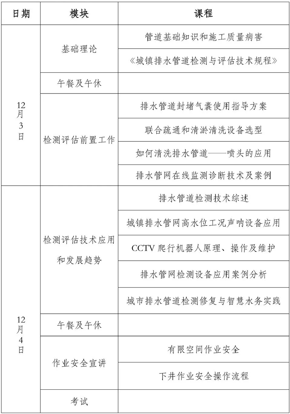 【培训通知】2020年第二期市政排水管道检测与评估应用工程师培训班（线上）