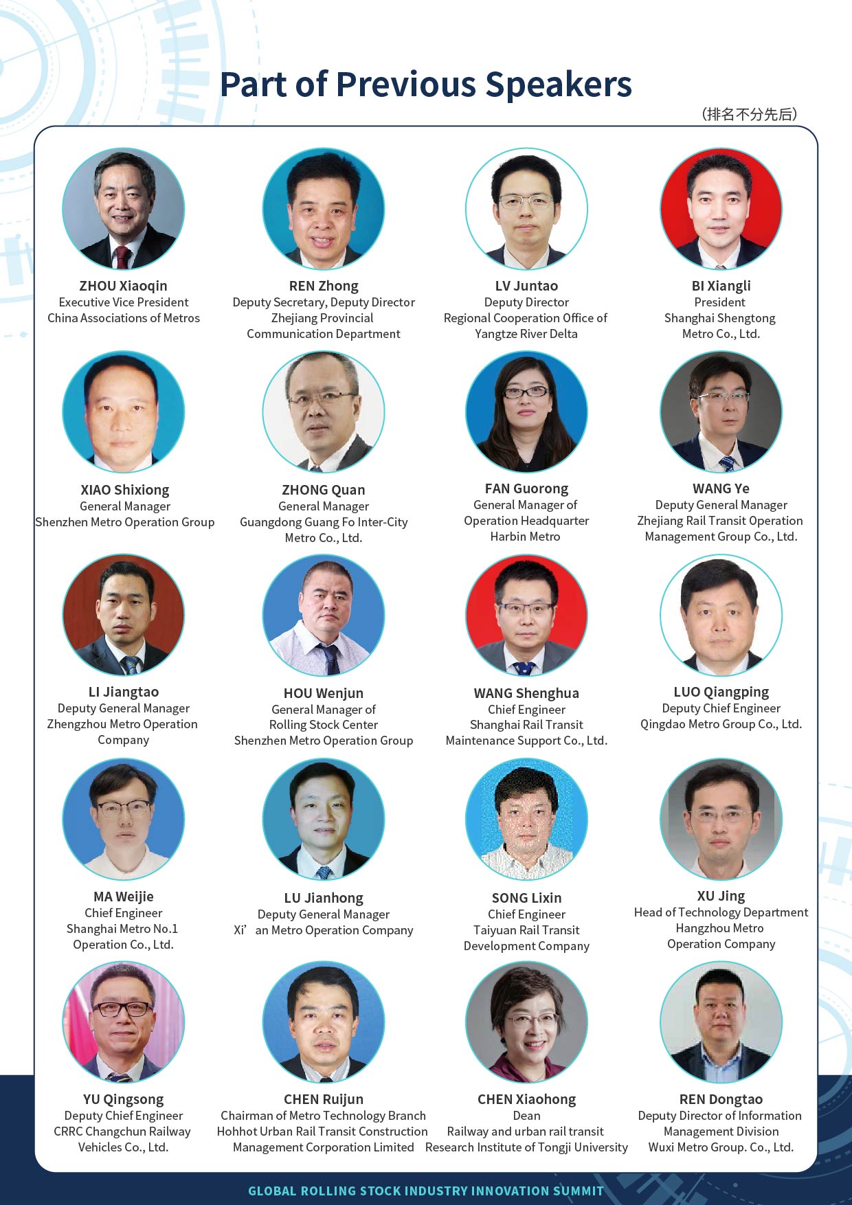 Global Rolling Stock Industry Innovation Summit 2021