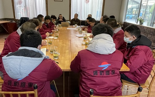以会代训 维保部召开全员培训大会
