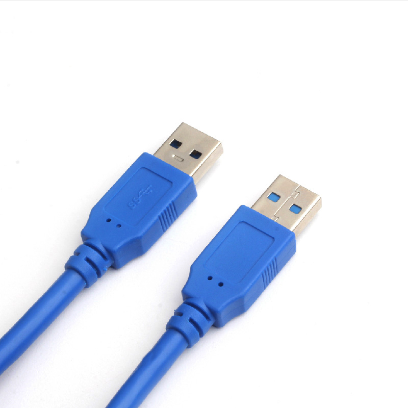  蓝色USB3.0网都USB-USB 1.5米 USB	3.0高速传输