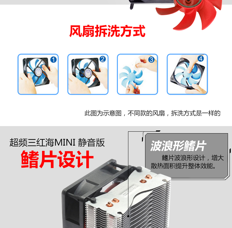 超频三红海mini-CPU散热器