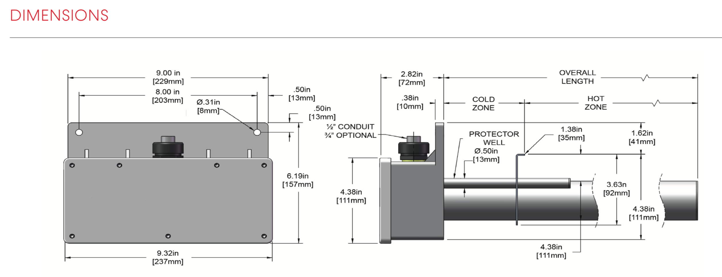 Derated Triple Metal Over-the-Side Immersion Heaters