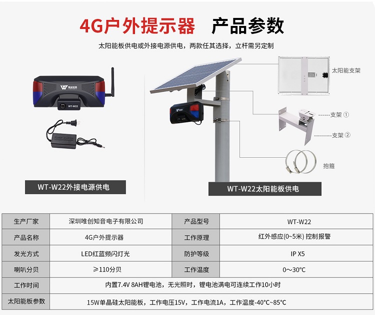 WT-W22远程管理语音提示器 WT-W22远程管理语音提示器
