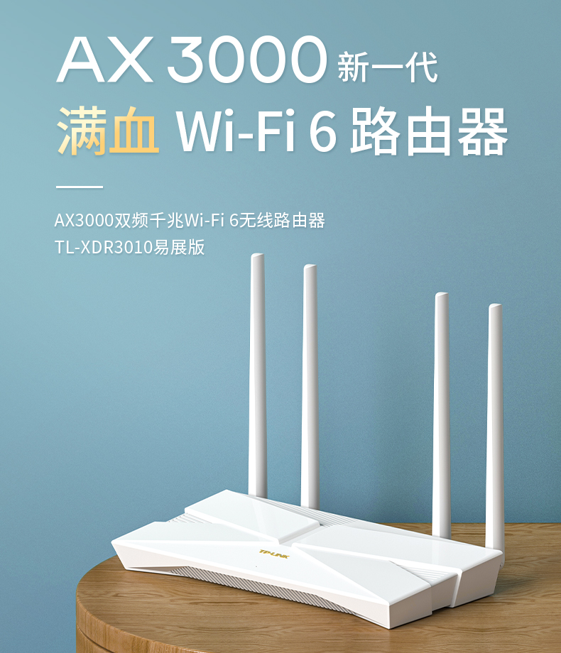 TP-3010易展版 支持WIFI6双千兆四线路由器