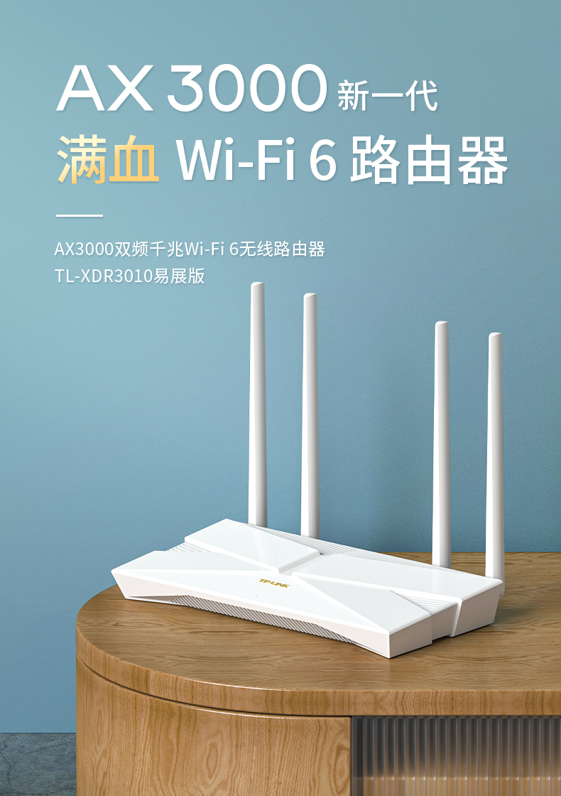 TP-3010易展版 支持WIFI6双千兆四线路由器