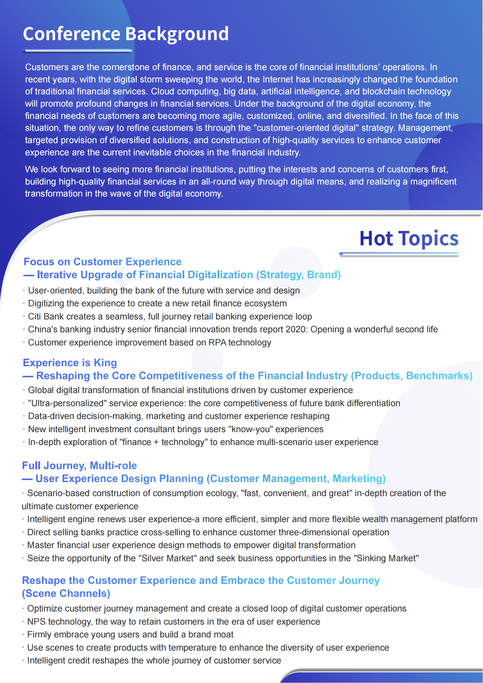 The 2nd Financial Services Innovation and Customer Experience Summit 2021